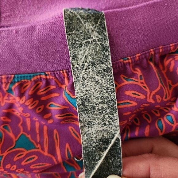 Merrell Capri Patterned Pull-On Leggings Back Zip Pocket Size XL - Picture 5 of 8